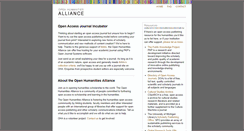 Desktop Screenshot of openhumanitiesalliance.org